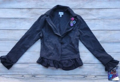 Disney D-Signed Descendants Neon Lights Ball Girls 10/12 Ruffled Blazer - Image 1 of 2