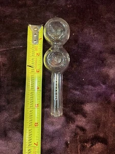 COLLECTIBLE 5.5” GLASS HAND PIPE SMOKING BOWL HOOKAH BONG DOUBLE CHAMBER - Picture 1 of 3