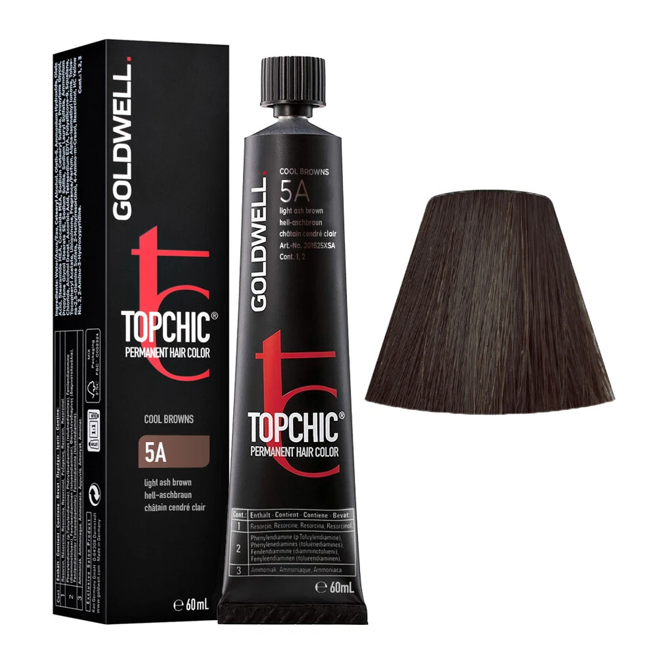 Goldwell Topchic 1 x 60ml Tinta per Capelli Castano Chiaro - Immagine 1 di 1