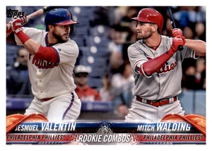 2018 Topps Update #US106 Jesmuel Valentin / Mitch Walding RC Mint - Picture 1 of 2