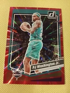 2023 PJ WASHINGTON DONRUSS TARJETA LAZER LÁSER ROJA #56 AVISPONES MAVERICKS KENTUCKY - Imagen 1 de 2