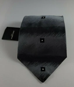 Dolce & Gabbana Cravatte D&G Herren Krawatten 100 % Seide grau schwarz Italien 56,5" x 4" Neu mit Etikett - Bild 1 von 9