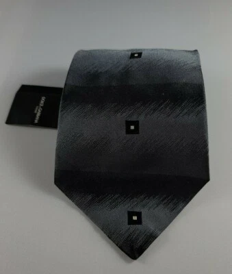 Dolce & Gabbana Cravatte D&G Mens Ties 100% Silk Gray Black Italy 56.5" X 4" NWT - Image 1 of 4