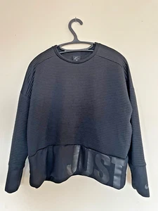 Nike Dri-Fit Training Cropped Top Ribbed Sweatshirt Thick Yoga Just Do It Medium - Picture 1 of 5