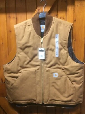 Carhartt Street Wear Duck Arctic Quilt Lined Vest/Waistcoat Khaki Brown size XL - Image 1 of 4