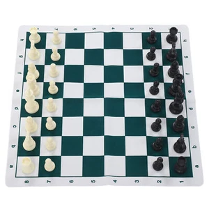 Hochwertiges Schachspiel Kunststoff Schachbrett Set Tischspiel mit 50x50cm ZO - Bild 1 von 22