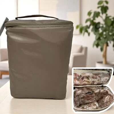 Estuche Cosmético Alto Lug Dolly Arena Taupe Floral Limpio Forrado Viaje Organizar Foto 1 de 4