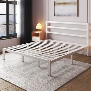 Twin Full Queen King Size Bed Frame,Metal Platform Bed Frame with Headboard - Picture 1 of 24
