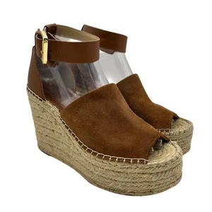 Marc Fisher Shoes Womens Size 7.5 Mladalyn Suede Leather Espadrille Wedge - Picture 1 of 13