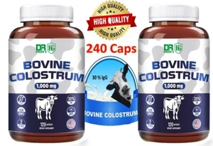 COLOSTRUM BOVINE 1000 mg- Immune System Support Gut Health 240 Caps made USA - Picture 1 of 6