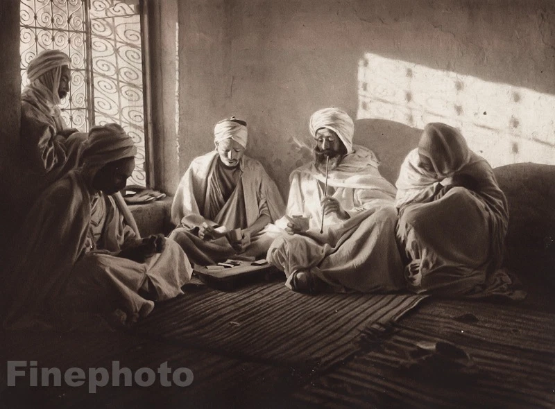 1924 年原版北非阿尔及利亚绿洲阿拉伯吸烟艺术 LEHNERT & LANDROCK 著 — 第 1/1 张图片