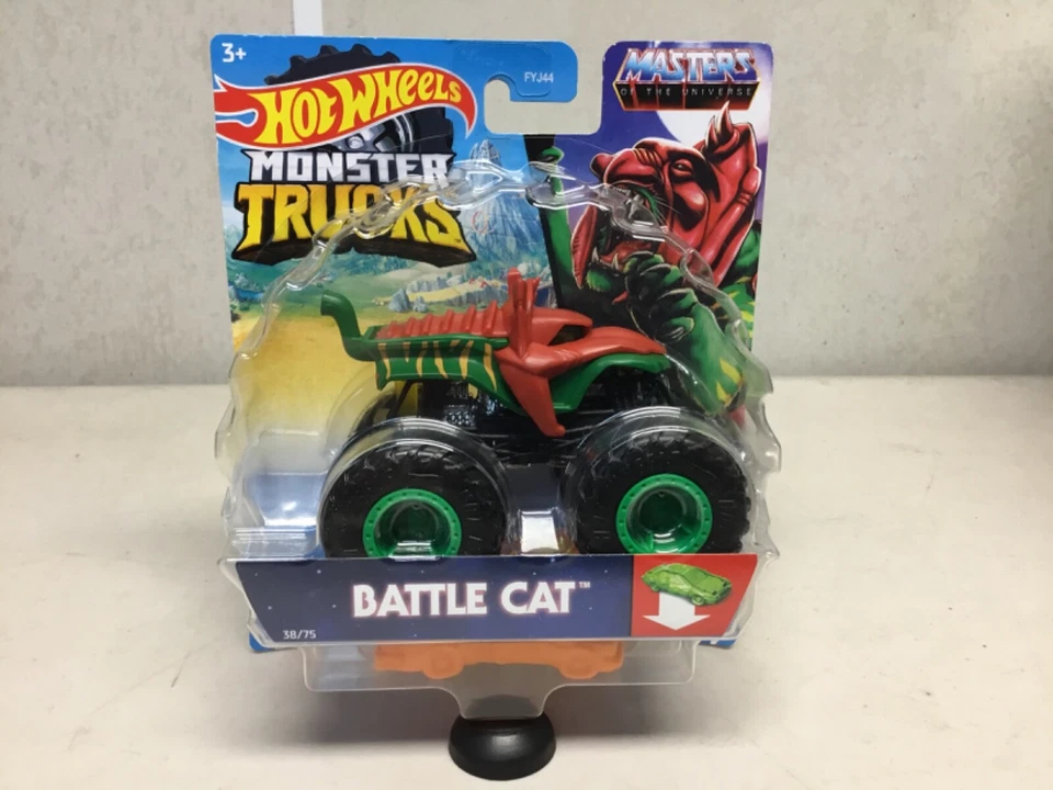 1:64 HOT WHEELS MONSTER TRUCKS MAESTROS DEL UNIVERSO BATTLE CAT 38/75 CON COCHE Foto 1 de 4
