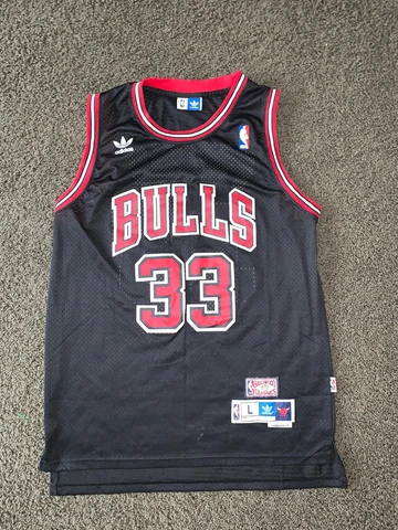 Scottie Pippen #33 Chicago Bulls 90s ADIDAS Hardwood Classic Jersey Men Large +2 Cover