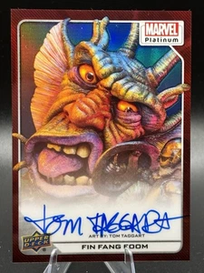 2023 Marvel Platinum Red Rainbow Artist Fin Fang Foom by Tom Taggart Auto 02ro - Picture 1 of 2