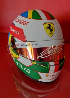 Casco Helmet Bell 1:2 Ferrari Charles Leclerc 2022 Brazil Firmed Autografo  - Immagine 1 di 4