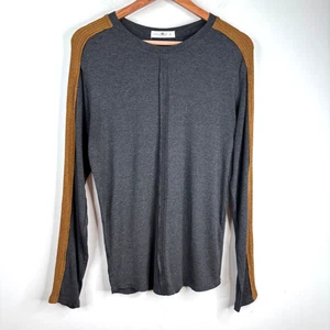 Top tejido acanalado Natural Life Austin XL carbón manga larga Y2K ropa de estar acogedor - Imagen 1 de 8