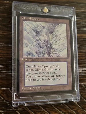 1995 Magic The Gathering Glacial Chasm Land MTG Deckmaster - Image 1 of 4