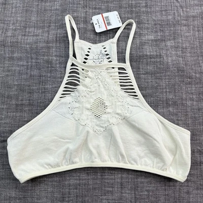 NWT Intimately Free People Hanalei Bralette XS/S Ivory White High Neck Lace - Image 1 of 4