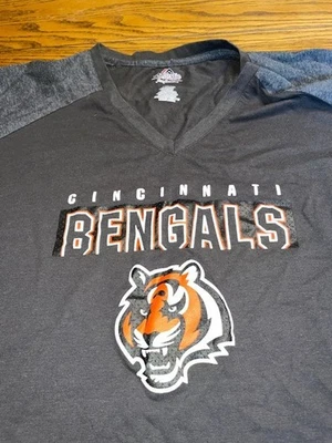 Women's Majestic Cincinnati Bengals Black Performance V-Neck T-Shirt - Size 3XL - Image 1 of 4