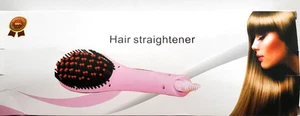 NEW FACTORY SEALED PINK ELECTRIC HAIR STRAIGHTENER STRAIGHTENING HOT COMB BRUSH - Picture 1 of 6