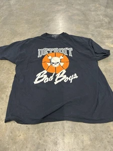 T-shirt Detroit Bad Boys Authentic Wear uomo 2XL retrò ventaglio nero XL cotone - Foto 1 di 3