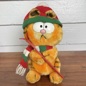 Vintage Garfield Plüsch Animated Cartoon orange dicke Katze Ski Ausflug Schneesport - Bild 1 von 5
