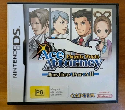 Phoenix Wright Ace Attorney Justice For All - Nintendo DS - PAL - Complete -Mint - Image 1 of 4