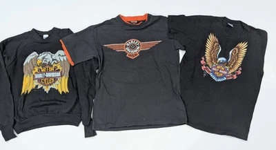 Lote De 3 Camisetas De Colección Harley-Davidson Biker Eagle Sudadera Foto 1 de 2