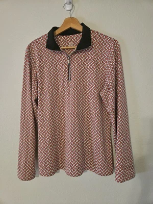 Chaqueta Pullover TAIL Etiqueta Blanca Grande Rojo Diamante Cuarto Cremallera Foto 1 de 4