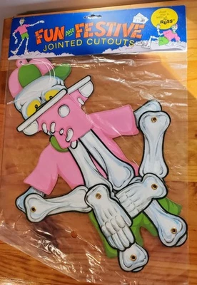 Esqueleto Articulado Decoración Halloween Russ Divertido y Festivo Unilateral Y2K Nuevo de Lote Antiguo Foto 1 de 2