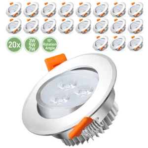20X LED Einbaustrahler Hochleistungslampenperlen 3W Einbauleuchte - Bild 1 von 10
