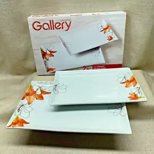 TABLETOPS Gallery 360 – 2pc Set Lily Ceramic Serving Trays – NEW - Picture 1 of 18