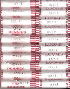*20 BU Lincoln Rolls 2025 P 2024 P obw shotgun rolls unsearched 2025 last year? - Picture 1 of 1
