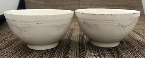 Lot TWO 6" Soup / Cereal Bowls SANDSTONE Churchill Country Craft by Jeff Banks - Picture 1 of 7