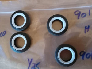 AMT FOUR (4) WHITE WALL TIRES 1/25 SCALE from 53 Ford Pickup PACKAGE # 901 - Picture 1 of 4