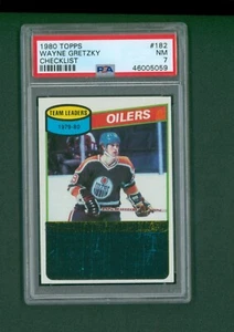 1980 Topps Hockey Card - #182 Wayne Gretzky Checklist, PSA 7 NM - Bild 1 von 2