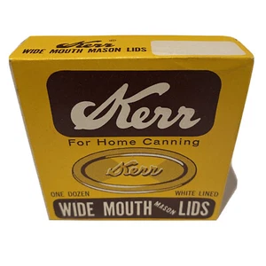 Vintage Kerr Wide Mouth Mason Lids NOS Sealed Boxes - Picture 1 of 5