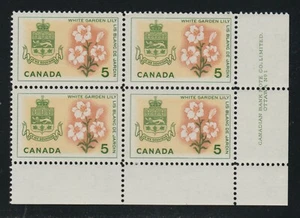 1964 Canada SC# 419 LR - Provincial Flowers Plate # 1 Plate Block M-NH Lot # 235 - Picture 1 of 1