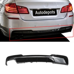Gloss Black Rear Bumper Lip Diffuser Fits 2011-2016 F10 5 Series 528i MP Style - Picture 1 of 7