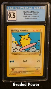 Promo Pokémon Surfing Pikachu Black Star Promo CGC 9.5 (9162) #28 - Imagen 1 de 2