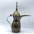 Vintage Teekanne Kanne Deko-Teekanne aus Messing orientalisch, Prägedekor 33cm