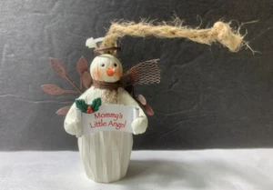 Mommy’s Little Angel Snowman Christmas Ornament - Picture 1 of 4