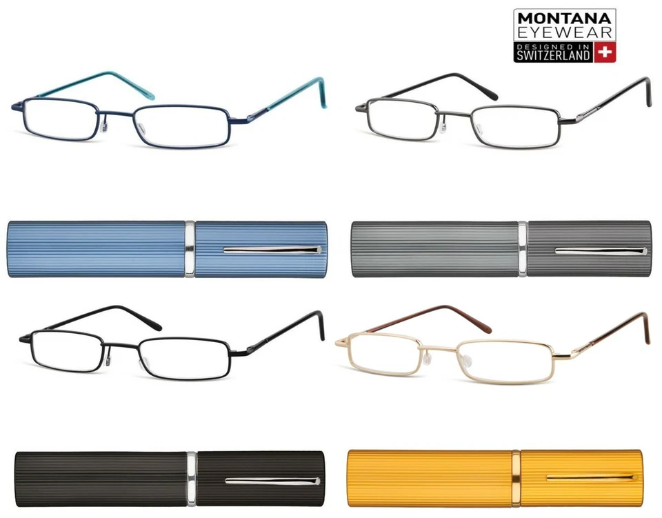 Occhiale da Lettura Montana TR1 con Custodia in Metallo - Tascabile  Stile Retro - Immagine 1 di 1