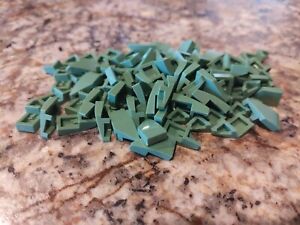 Lego Sand Green Wedge 2 x 1 x 2/3 with Stud Notch - Qty 84