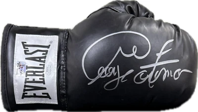George Foreman Signed Black Boxing Glove JSA & George Foreman Holo Authen R - Image 1 of 2