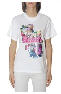 Golden Goose Deluxe Brand T-shirt Floral Flower Print Graphic Tee Womens S NEW - Picture 1 of 11