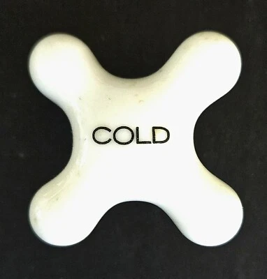 Antique Porcelain Cross Cold Water Faucet Plumbing Hardware - Image 1 of 4