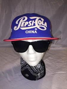 RARO SOMBRERO SNAPBACK PEPSI COLA VINTAGE AÑOS 80 MALLA CAMIONEROS CHINA TRES 3 RAYAS - Imagen 1 de 8