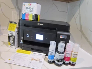Black Epson EcoTank ET-4850 Wireless Color All-In-One Inkjet Printer - Picture 1 of 5