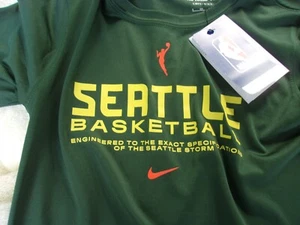 NWT Nike WNBA crew neck T, Youth S, polyester, green, $32, Seattle Storm - Picture 1 of 5
